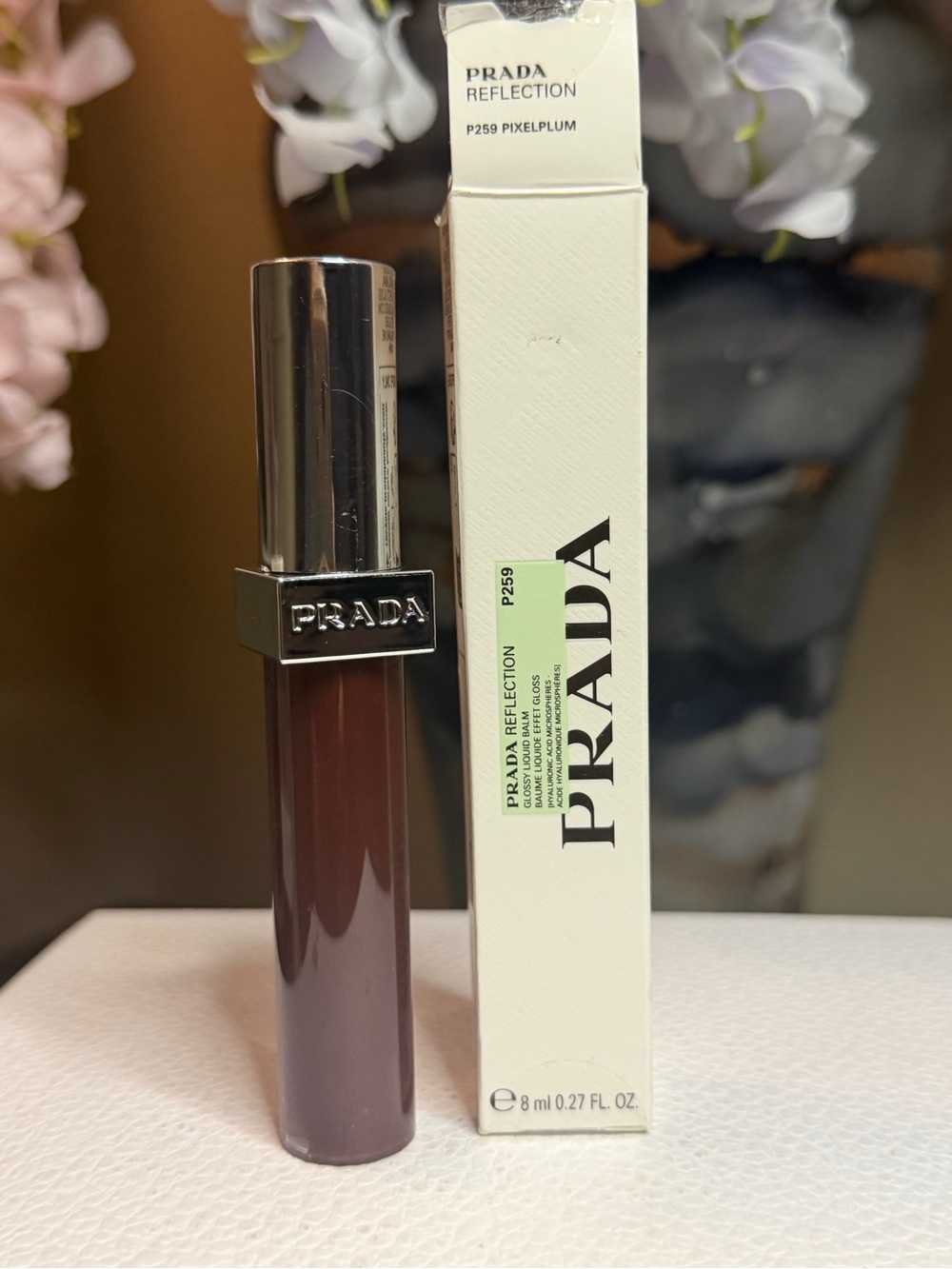 Prada Reflection Lip Gloss in Deep Plum